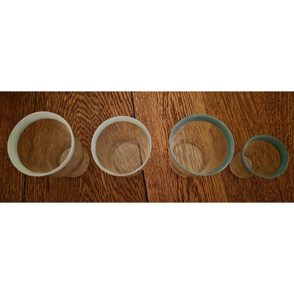 Vintage HTF Fiesta Paneled Go Along Glasses Green - Set Of 4 - Picture 2 of 5